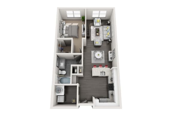 1 Bedroom D 1 Bath Floor Plan 1 Bedroom D 1 Bath Floor Plan at Vintage at the Avenue, Murfreesboro, Tennessee