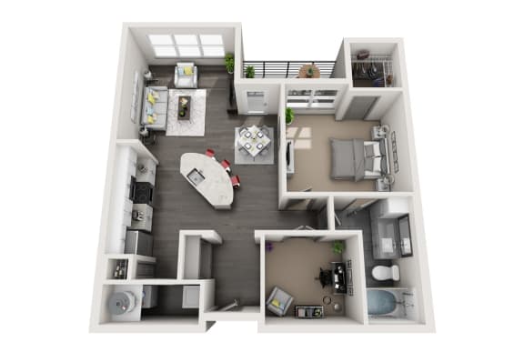 1 Bedroom E 1 Bath Floor Plan 1 Bedroom E 1 Bath Floor Plan at Vintage at the Avenue, Murfreesboro
