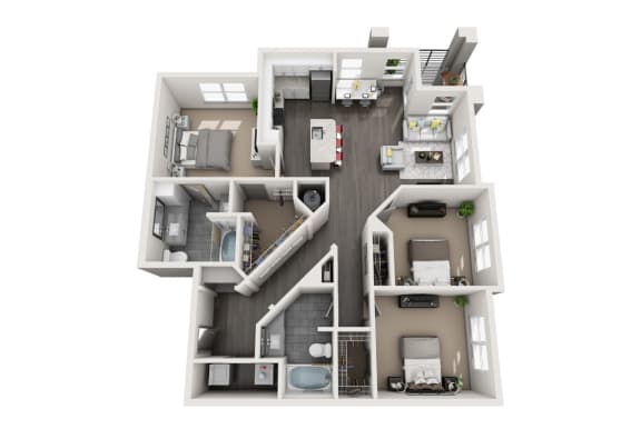 3 Bedrooms and 2 Bathrooms Floor Plans 3 Bedrooms and 2 Bathrooms Floor Plans at Vintage at the Avenue, Murfreesboro, Tennessee