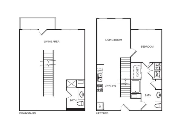 1 bed 1 bath A10 Floor Plan 1 bed 1 bath A10 Floor Plan at Optimist Lofts, Atlanta, GA, 30324