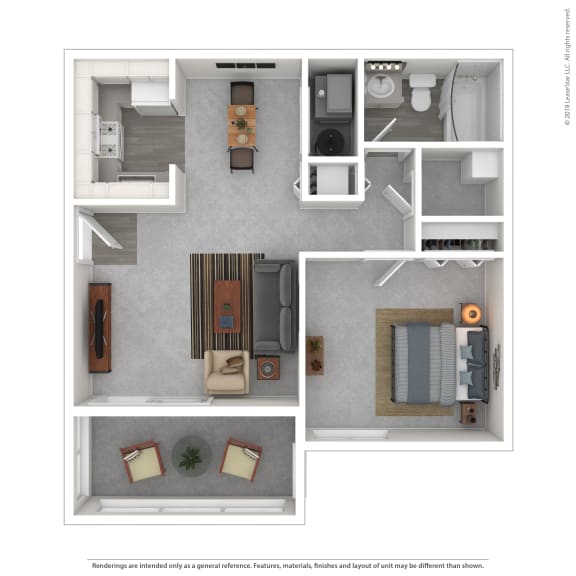 A1 1 Bed 1 Bath Floor Plan A1 1 Bed 1 Bath Floor Planat Ashford Brook Apartments, Conyers, GA, 30094