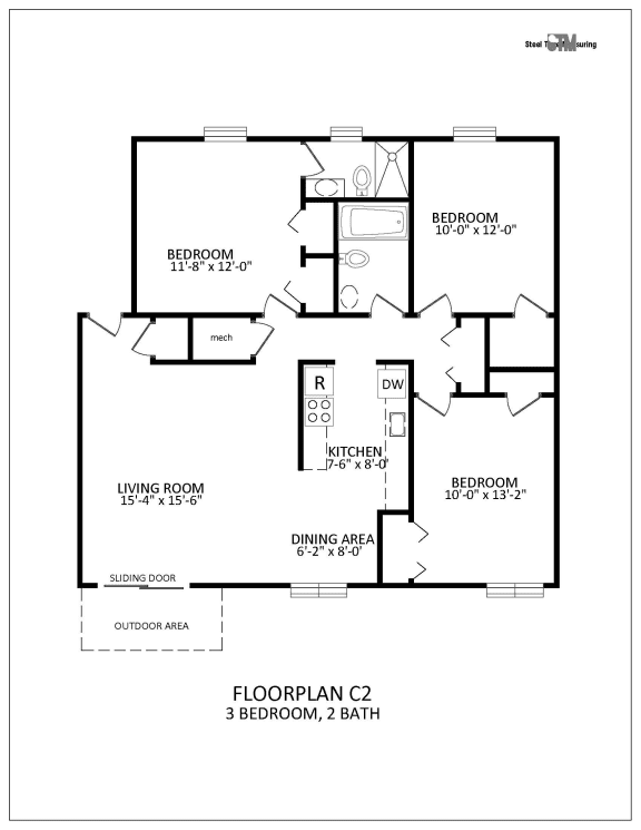Floor Plan  2 bed 2 bath Floor Plan at Nova Ridge, Charlotte, NC
