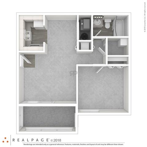 1 Bedroom 1 Bathroom Floor Plan 1 Bedroom 1 Bathroom Floor Plan at Ashford Brook Apartments, Conyers, GA, 30094