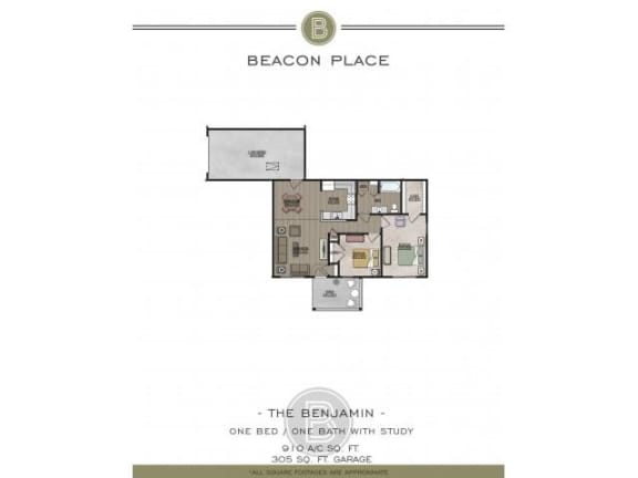 Benjamin Floor Plan at Beacon Place, Savannah, GA, 31407