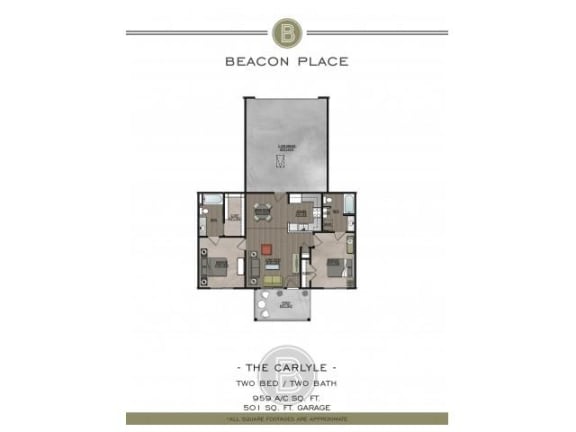 Floor Plan  Carlyle Floor Plan at Beacon Place, Savannah