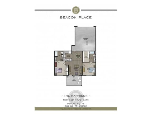 Harrison Floor Plan at Beacon Place, Georgia, 31407