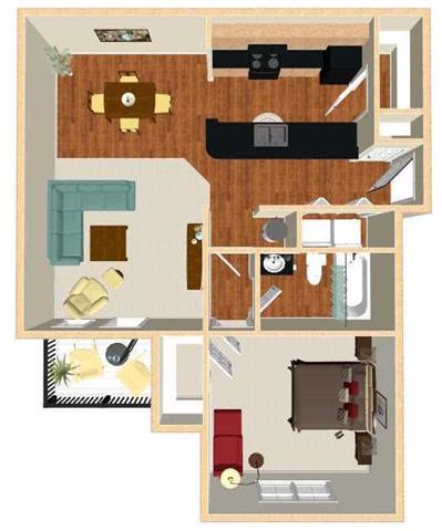 A1 Floor Plan at Marbella Place, Stockbridge, GA, 30281