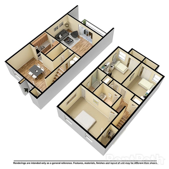 Three Bedroom Townhome Three Bedroom Townhome at Spanish Villa Apartment, Savannah