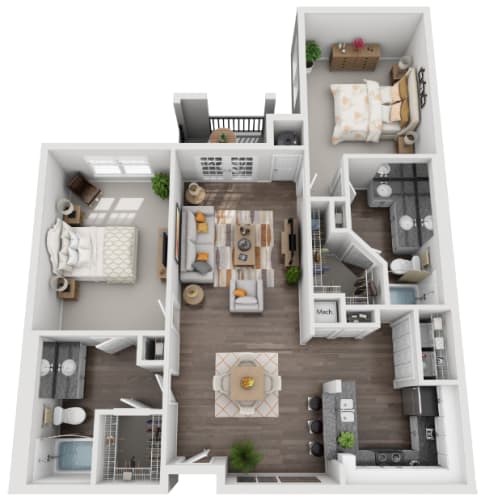 2 bedroom 2 bathroom The Savannah Floor Plan 2 bedroom 2 bathroom The Savannah Floor Plan at Crest at Midtown, Atlanta, Georgia