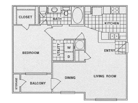 A2 Floor Plan at Arcadian Sugar Land, Texas, 77498