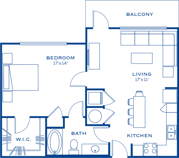 A3 1 bedroom 1 bathroom Floor Plan at Maitland City Centre, Maitland