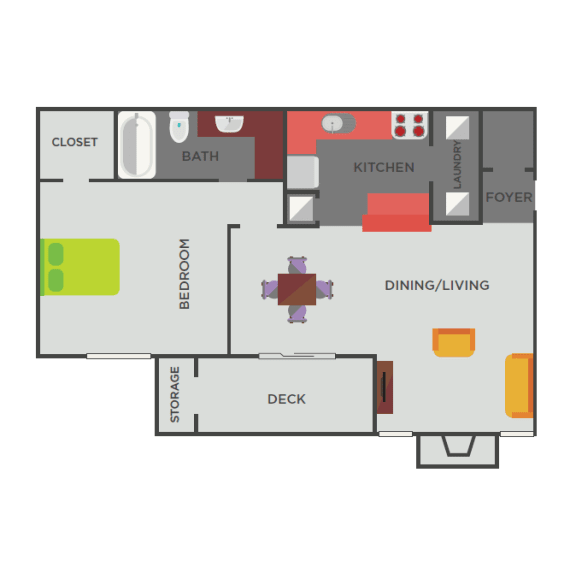 A2 Floor Plan at Rise at Signal Mountain, Tennessee, 37405