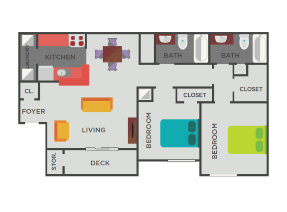B1 Floor Plan at Rise at Signal Mountain, Chattanooga, TN, 37405
