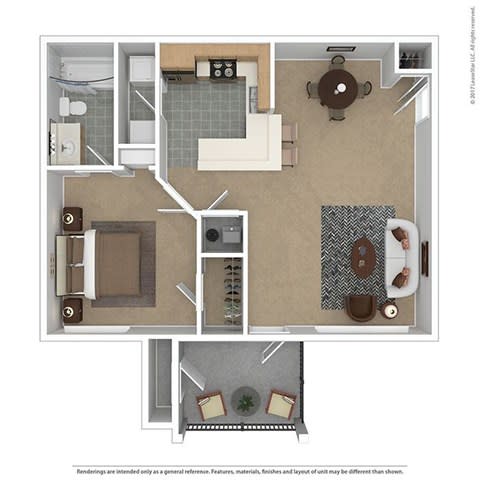 The Cottage Floor Plan at Portico at Lanier, Gainesville, Georgia