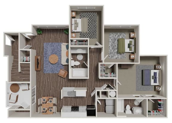The Okracoke Floor Plan at The Enclave at Crossroads, Raleigh, North Carolina