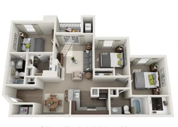 Floor Plan  3 Bed/2 Bath-C1