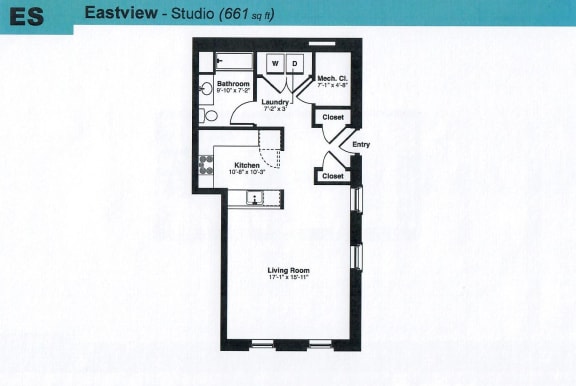 Floor Plan Studio - 661 sq.ft
