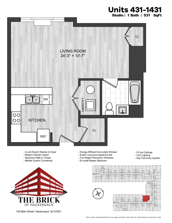 Floor Plan  Studio | 531sqft (A)