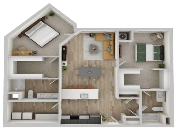 2D Floor Plan at The Westlyn, West Saint Paul, MN, 55118