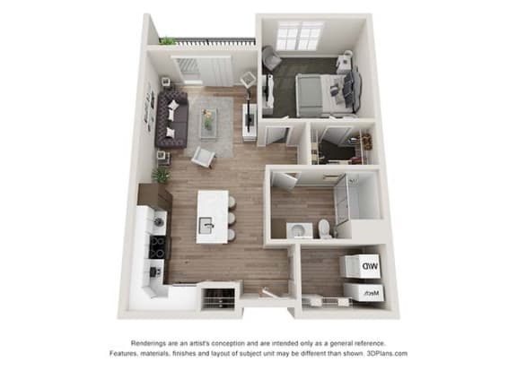 1 bedroom 1 bathroom at Velo Village Apartments, Franklin, 53132
