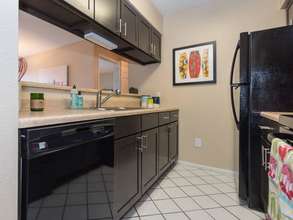 Chef-Inspired Kitchens Feature Stainless Steel Appliances at Reflection Cove Apartments, Manchester, MO, 63021