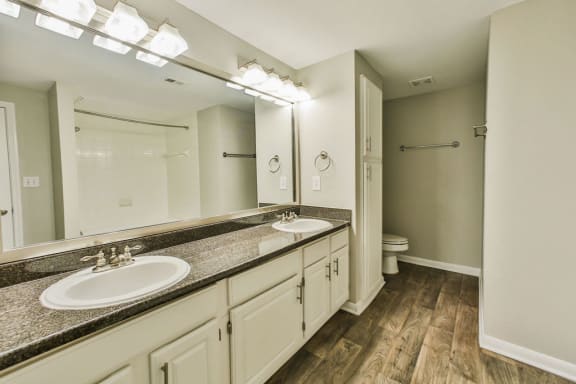 Bathroom with sink and toliet