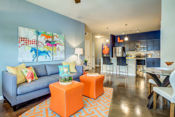 Spacious Living Room at Legacy Brooks, San Antonio, Texas