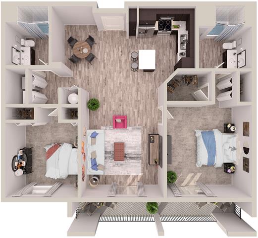 2 bedroom 2 bathroomB11 Floor Plan 2 bedroom 2 bathroomB11 Floor Plan at South of Atlantic Luxury Apartments, Delray Beach, Florida