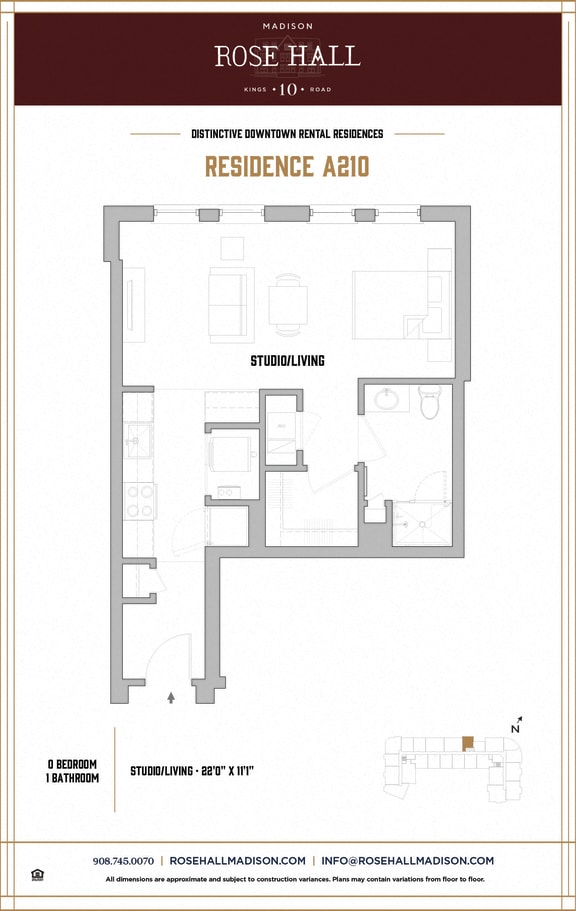 Floor Plans of Rose Hall in Madison, NJ