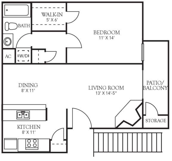 Floor Plans of Hillcrest Apartments in Euless, TX