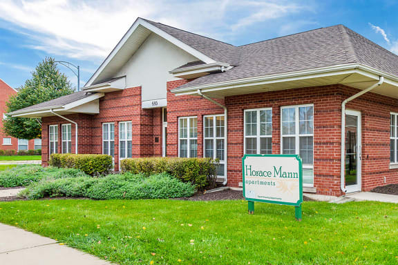 Clubhouse exterior-Horace Mann Apartments, Gary, IN