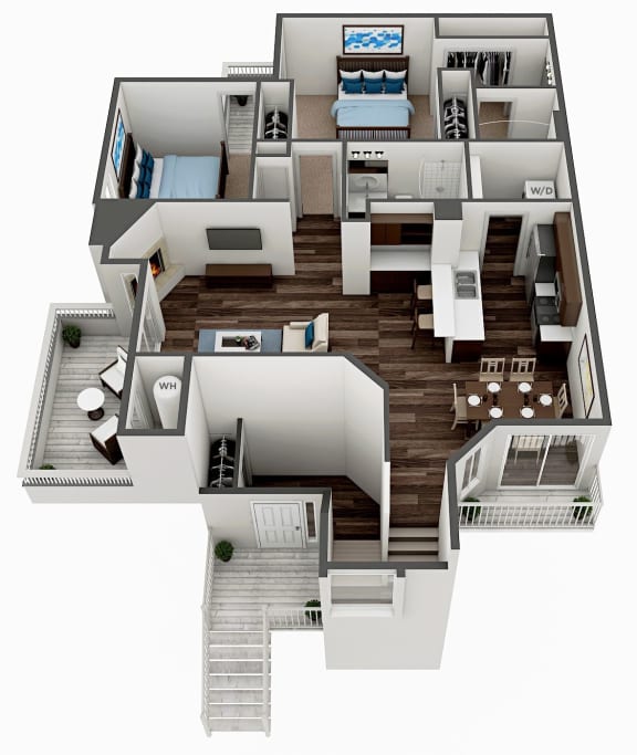 2 Bedroom 2 Bathroom Floor Plan 2 Bedroom 2 Bathroom Floor Plan at Glen at Mesa, Mesa, Arizona