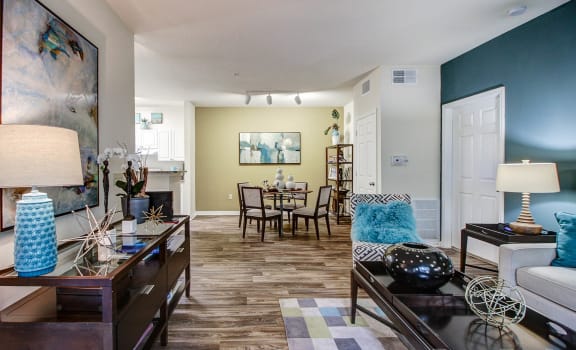 Living Area Interior at The Arbor Walk Apartments, Tampa, FL