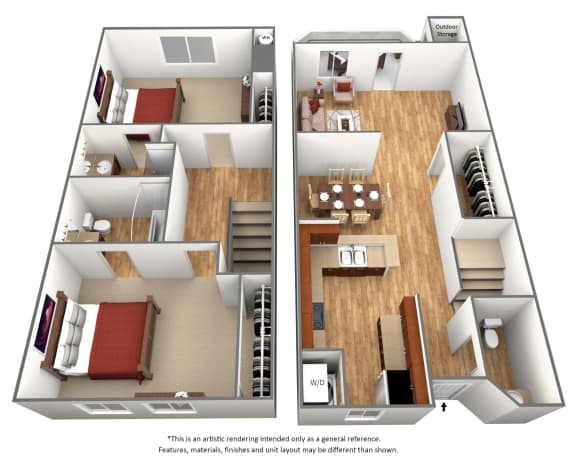 Alderwood Floor Plan at Arcadia Townhomes, Federal Way, WA, 98023 Alderwood Floor Plan at Arcadia Townhomes, Federal Way, WA, 98023