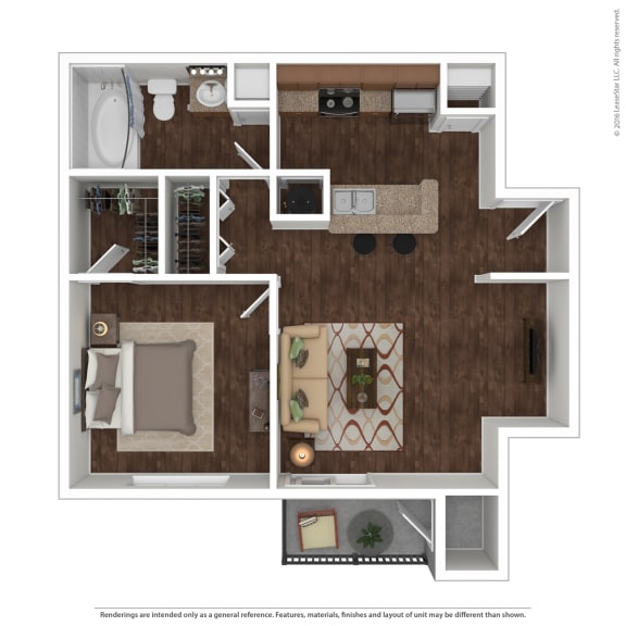 1 bedroom 1 bath floor plan 1 bedroom 1 bath floor plan at Canopy Glen, Norcross, Georgia