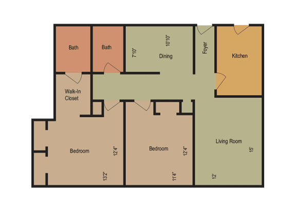 CLAIBORNE 2 Bed 2 Bath Floor Plan CLAIBORNE 2 Bed 2 Bath Floor Plan at Esplanade at City Park, New Orleans