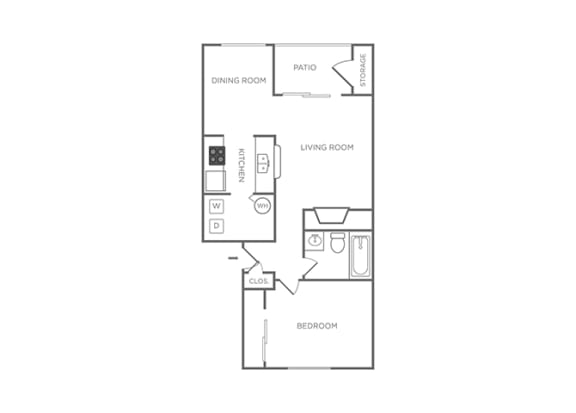 Cottonwood Floor Plan at Union Heights Apartments, Colorado Springs