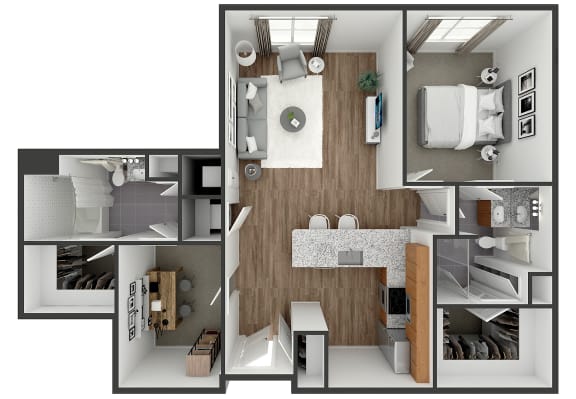 1 bedroom 1 bath floor plan A13 1 bedroom 1 bath floor plan A13 at The View at Old City, Pennsylvania, 19106