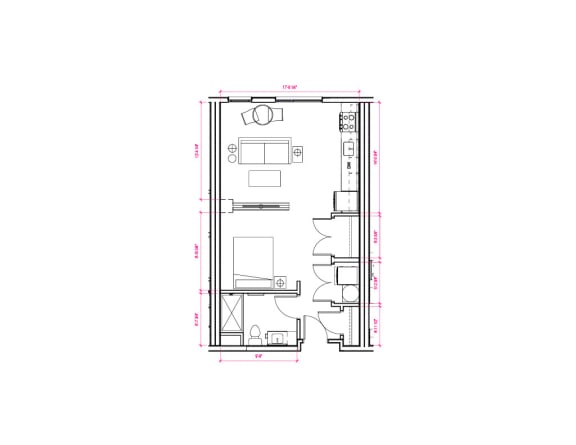 Floor Plan Philadelphia - South A1 Studio