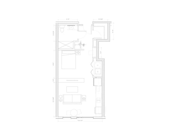 Floor Plan Philadelphia Type A - North A1 Studio