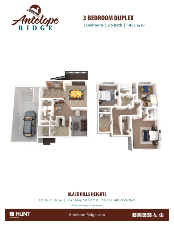 the residences at black hills 3 bedroom duplex floor plans  at Antelope Ridge, Box Elder