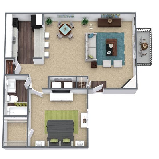 Floor Plans 1 & 2 Bedroom Apartments The Pointe at Fair Oaks Apartments