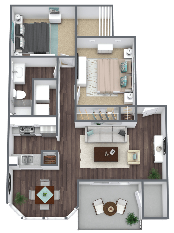 Floor Plans of Bridges at Deer Run in Dallas, TX