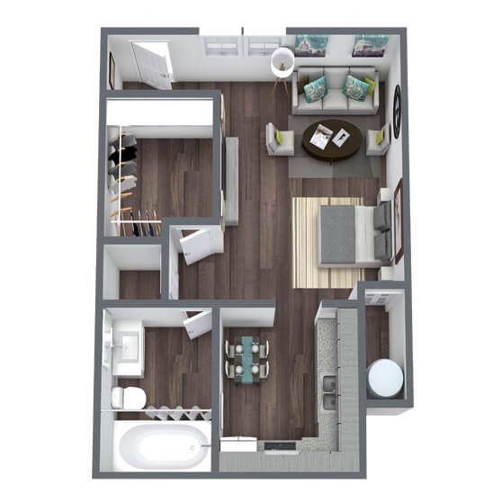 Floor Plans of Brightwood Forest Apartments in Dale City, VA