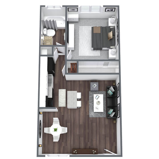 1 & 2 Bedroom Floor Plans Esprit Cherry Creek Apartments Glendale, CO