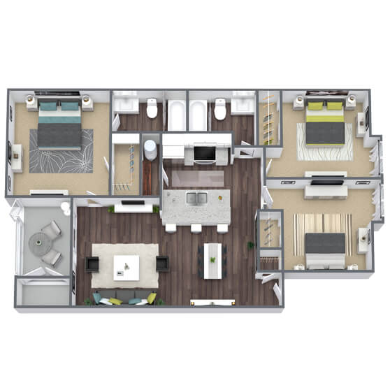 Floor Plans of Waverley Place Apartments in Naples, FL