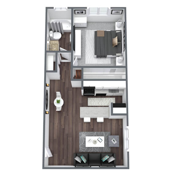 1 & 2 Bedroom Floor Plans | Esprit Cherry Creek Apartments | Glendale, CO