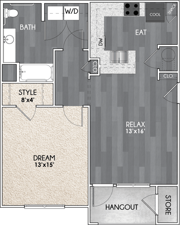 Floor Plan A1 ADA Apartment
