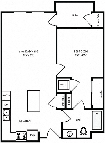 Floor Plan  1A&#x9;1 / 1 floorplan