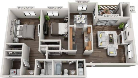 One Two Bedroom Apartments In Walnut Creek Ca Layouts
